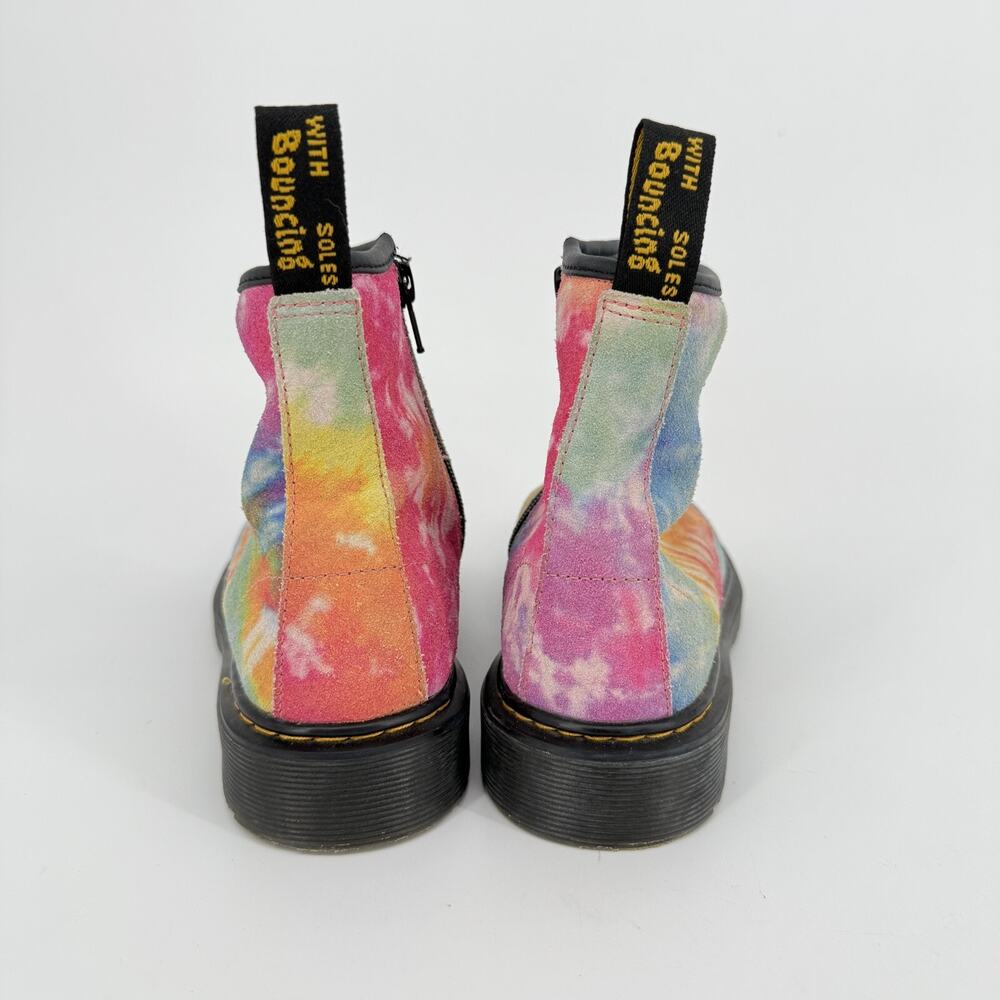 Doc Martens Boots Youth 1460 Rainbow Tie Dye Rainbow Suede Pride US 4 EU 36 Y2K - Picture 5 of 9